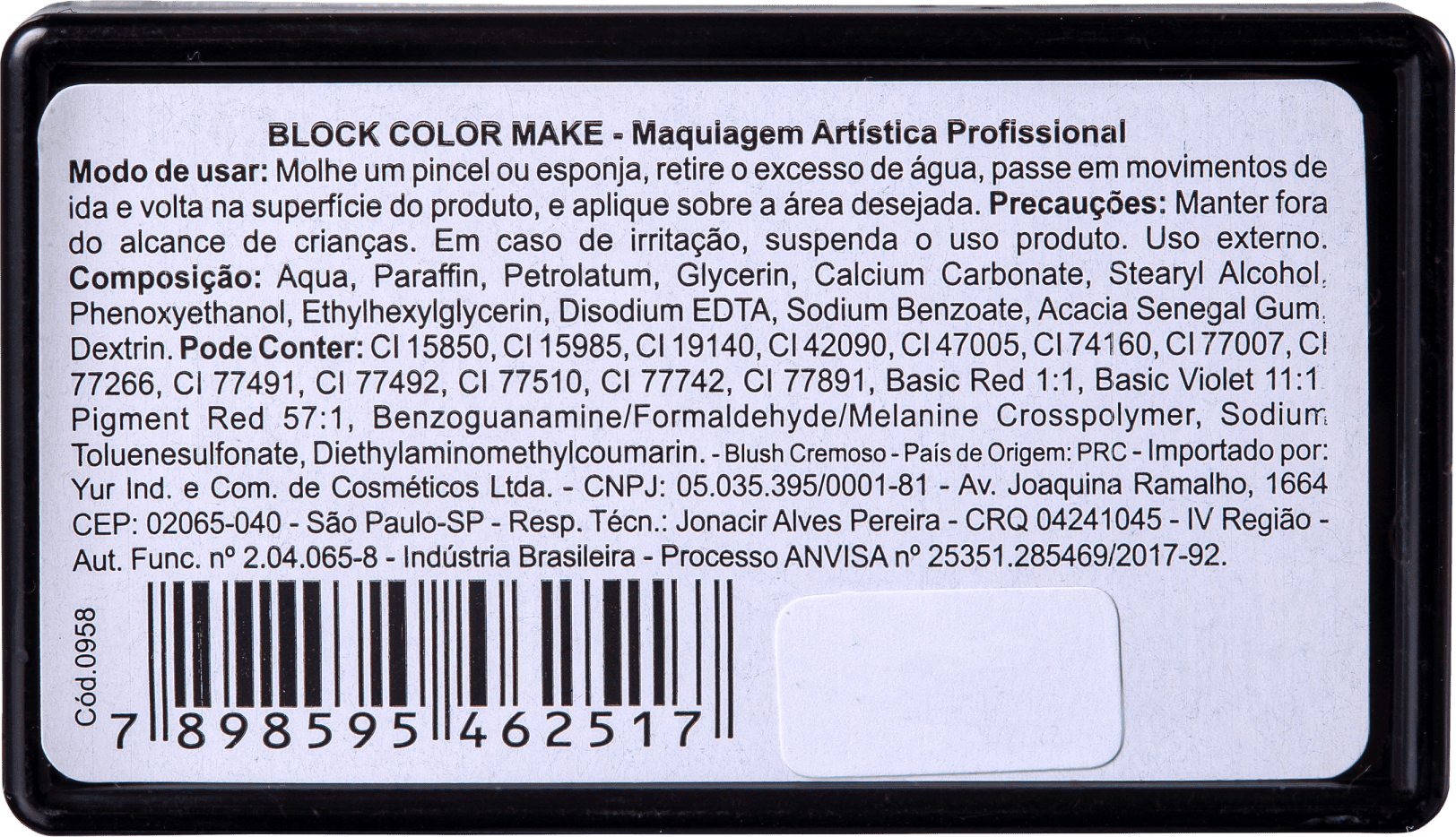 Colormake Blocks Roxo, Azul Escuro, Azul Claro e Branco - Tinta 30g