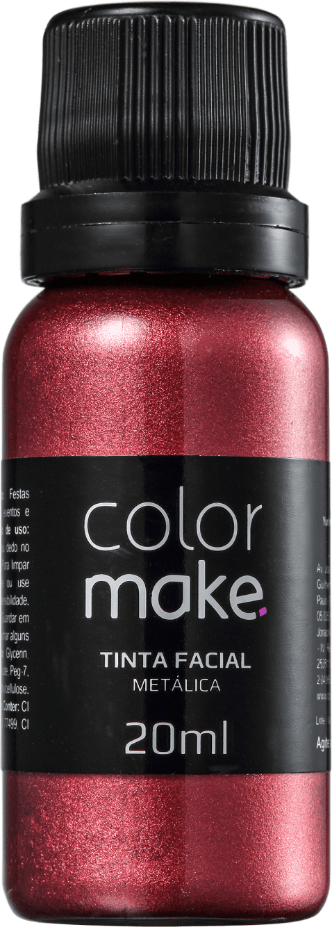 Colormake Metálica Vermelho- Tinta Líquida 20ml