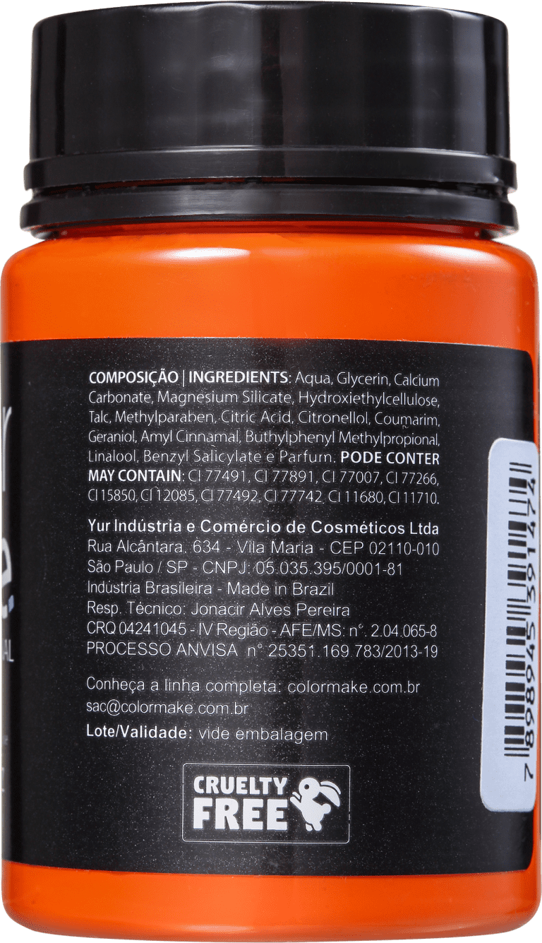 Colormake Profissional Laranja - Tinta Líquida Facial 80ml