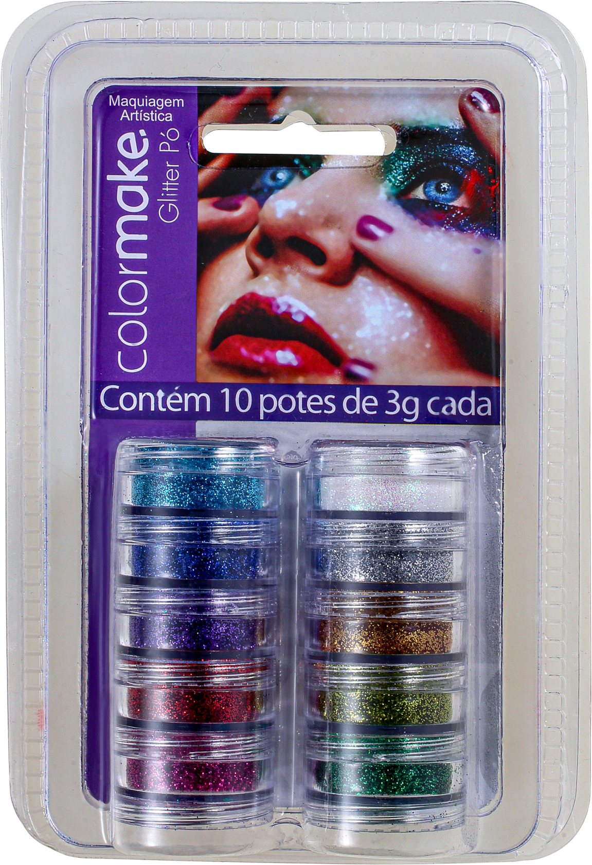 Kit Colormake Glitter em Pó (10 Unidades)