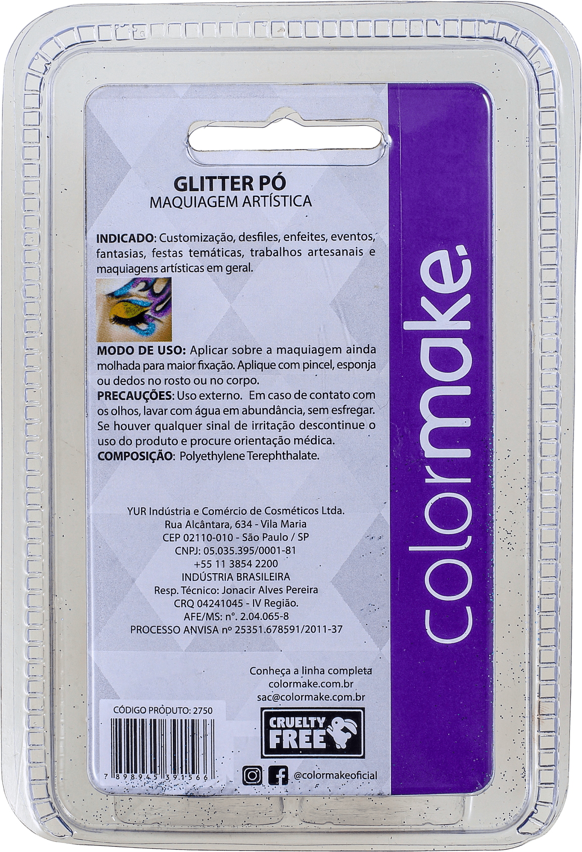 Kit Colormake Glitter em Pó (10 Unidades)