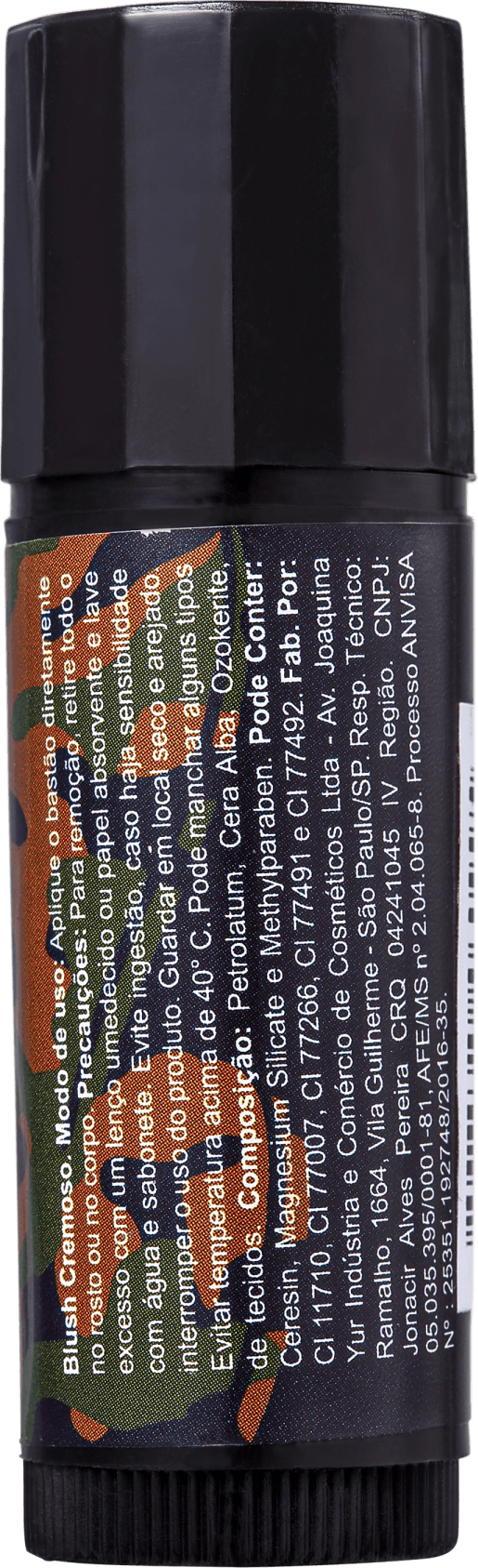 Colormake Stick Camuflagem Preto - Tinta em Bastão 7g