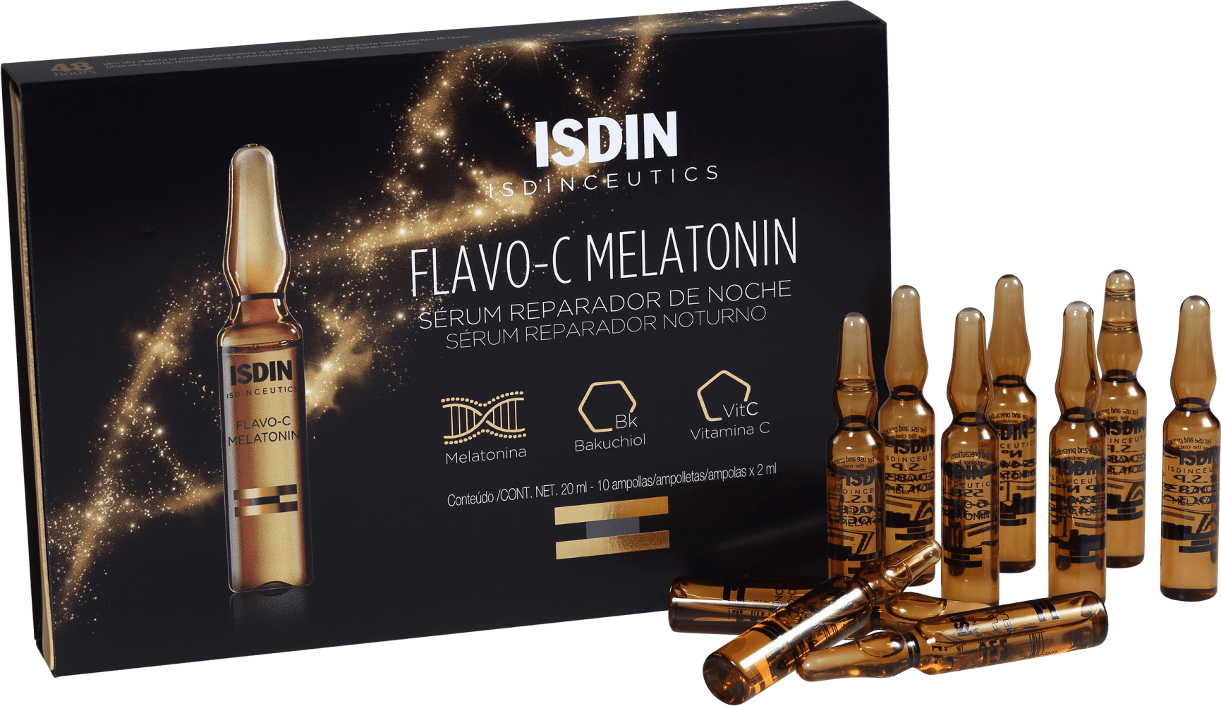 ISDIN Isdinceutics Flavo-C Melatonin - Sérum Antioxidante Noturno 10x2ml