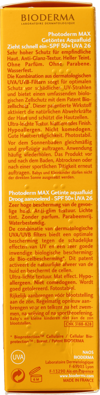 Bioderma Photoderm Max Aquafluide FPS 50+ Cor Claro - Protetor Solar Facial 40ml