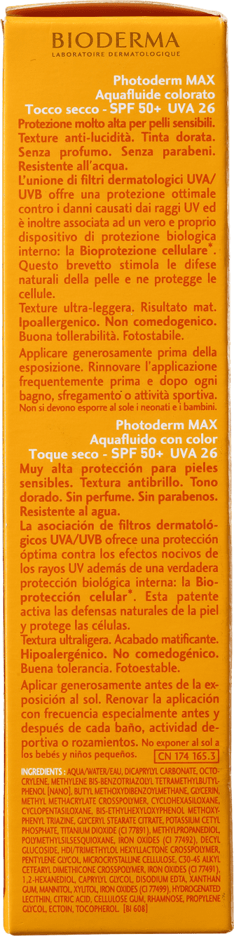 Bioderma Photoderm Max Aquafluide FPS 50+ Cor Dourado - Protetor Solar Facial 40ml