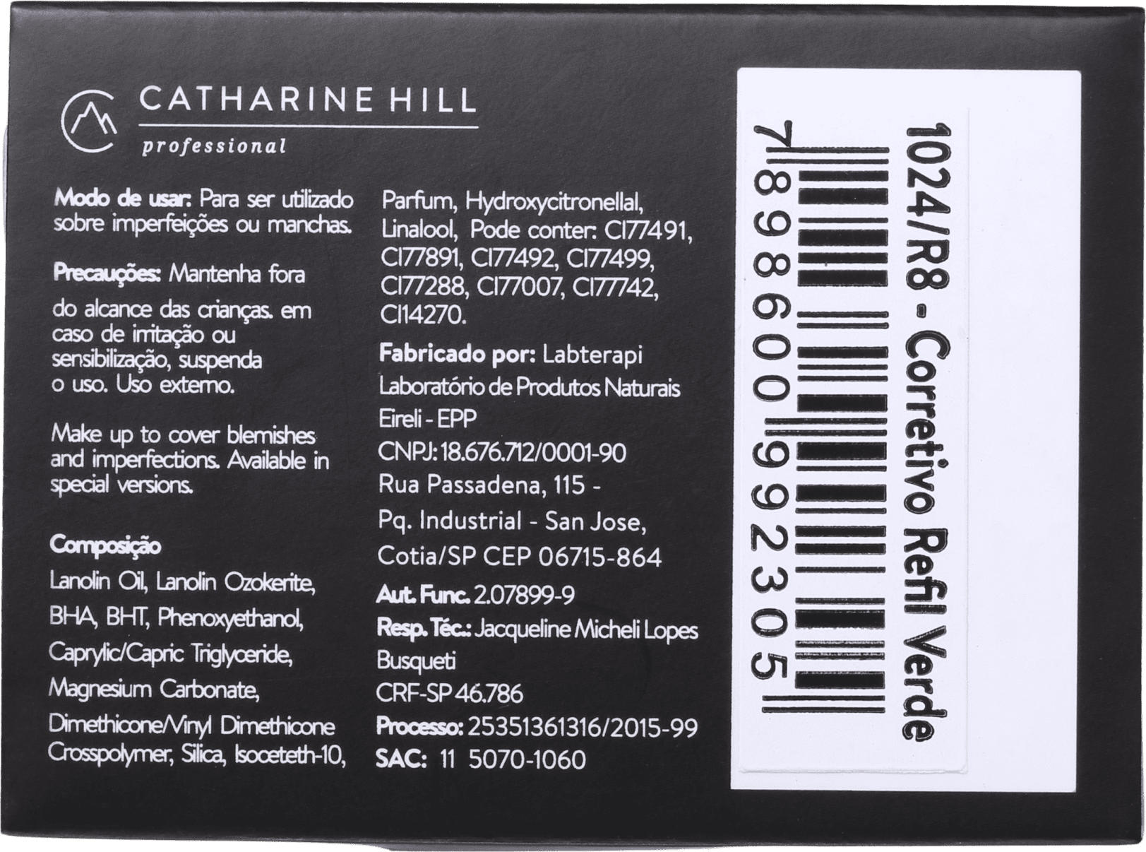 Catharine Hill Refil Verde - Corretivo Compacto 2g