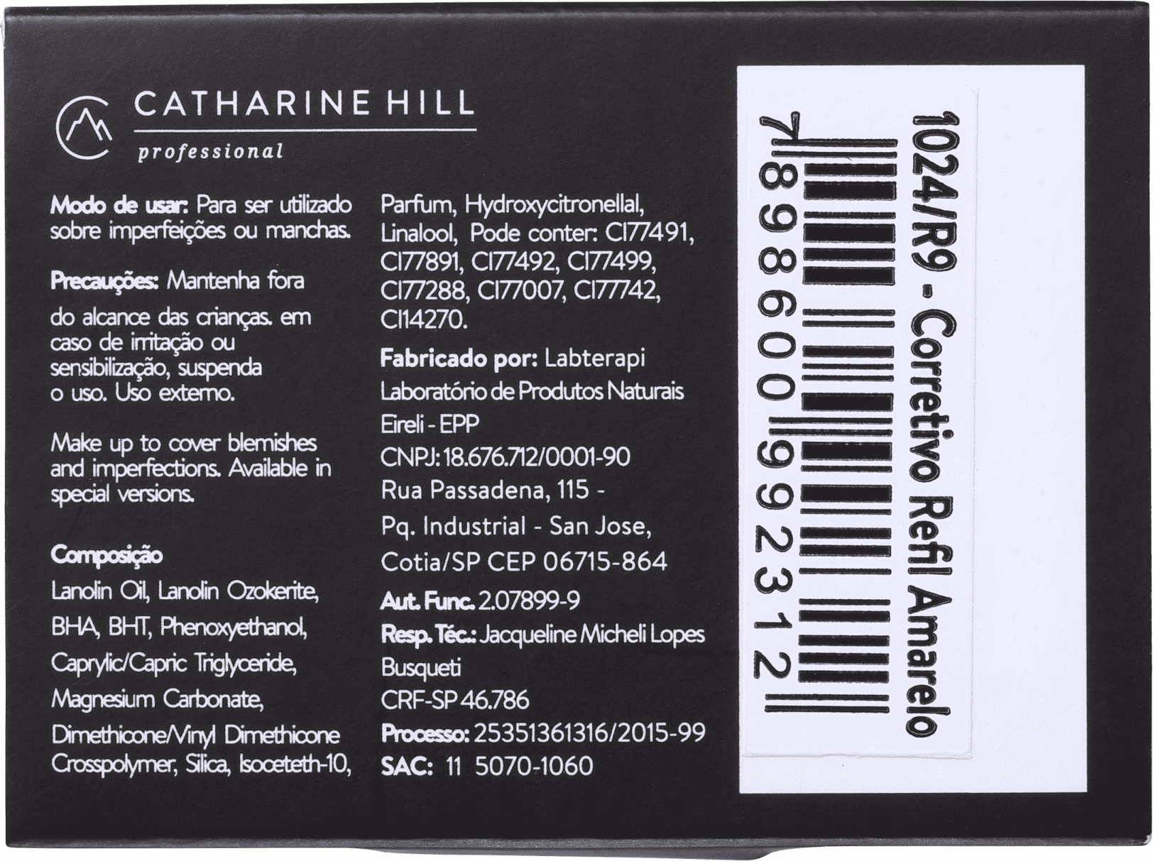Catharine Hill Refil Amarelo - Corretivo Compacto 2g