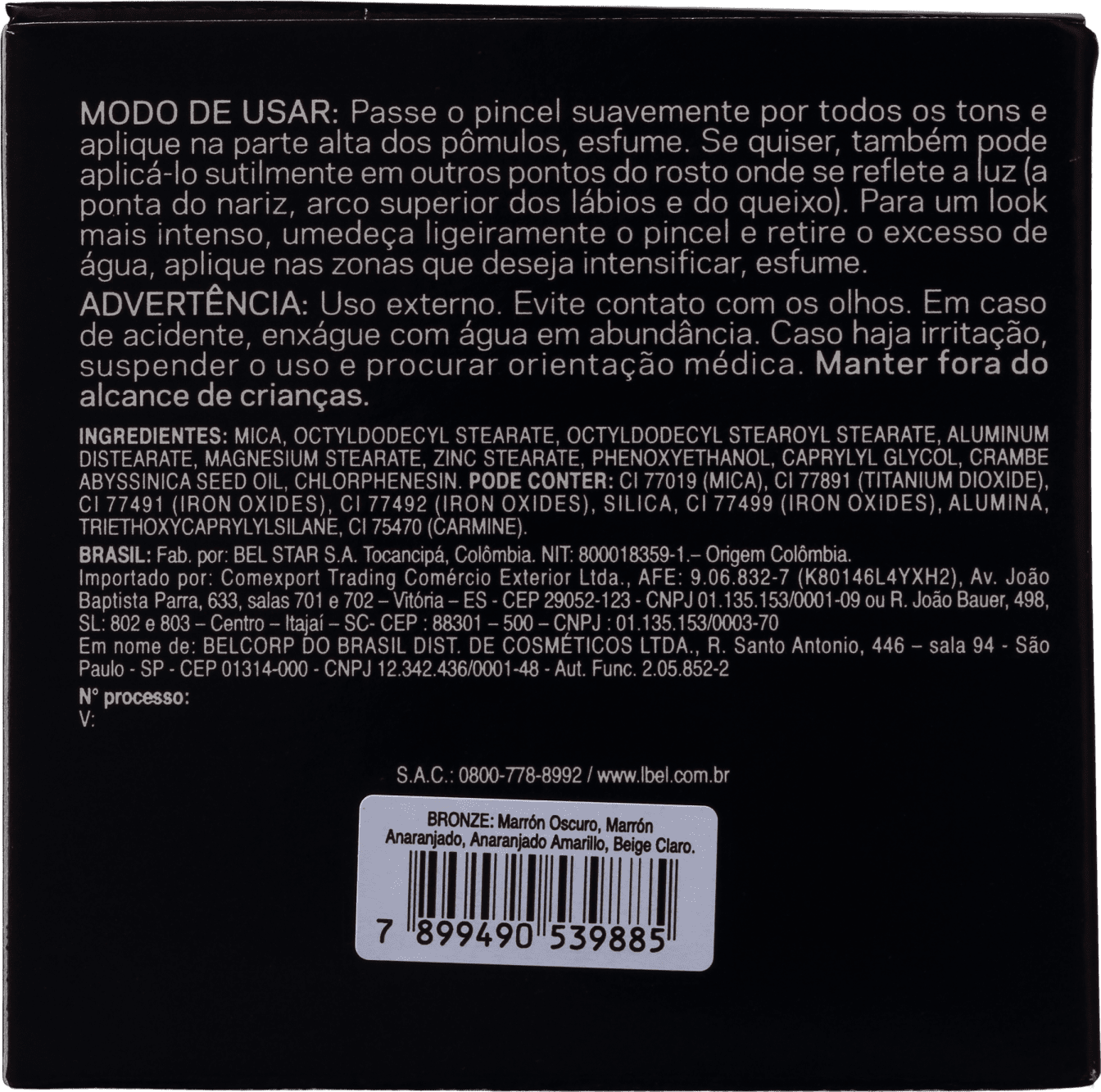 L'Bel Le Lumière Bronze - Pó Iluminador e Bronzer 5g
