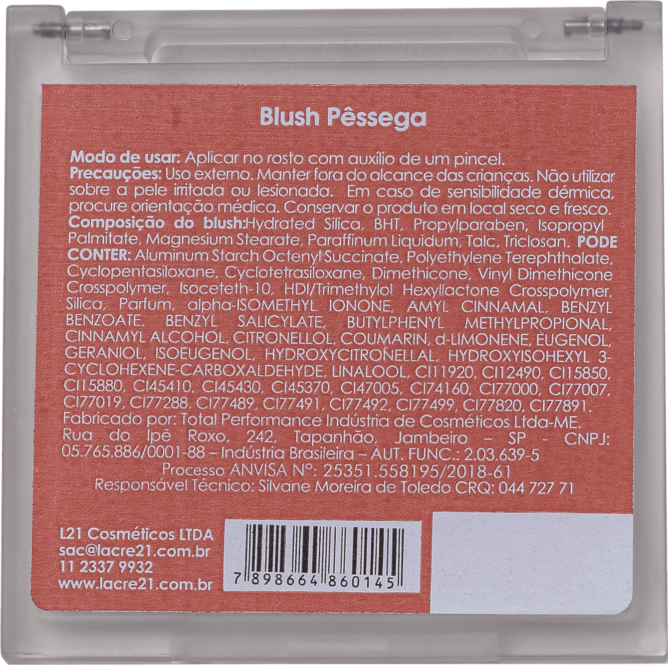 Lacre21 Pêssega - Blush Matte 10g