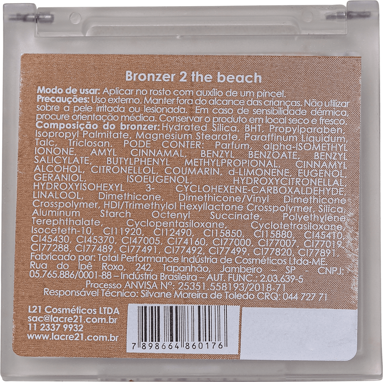 Lacre21 2 The Beach - Bronzer Compacto 10g