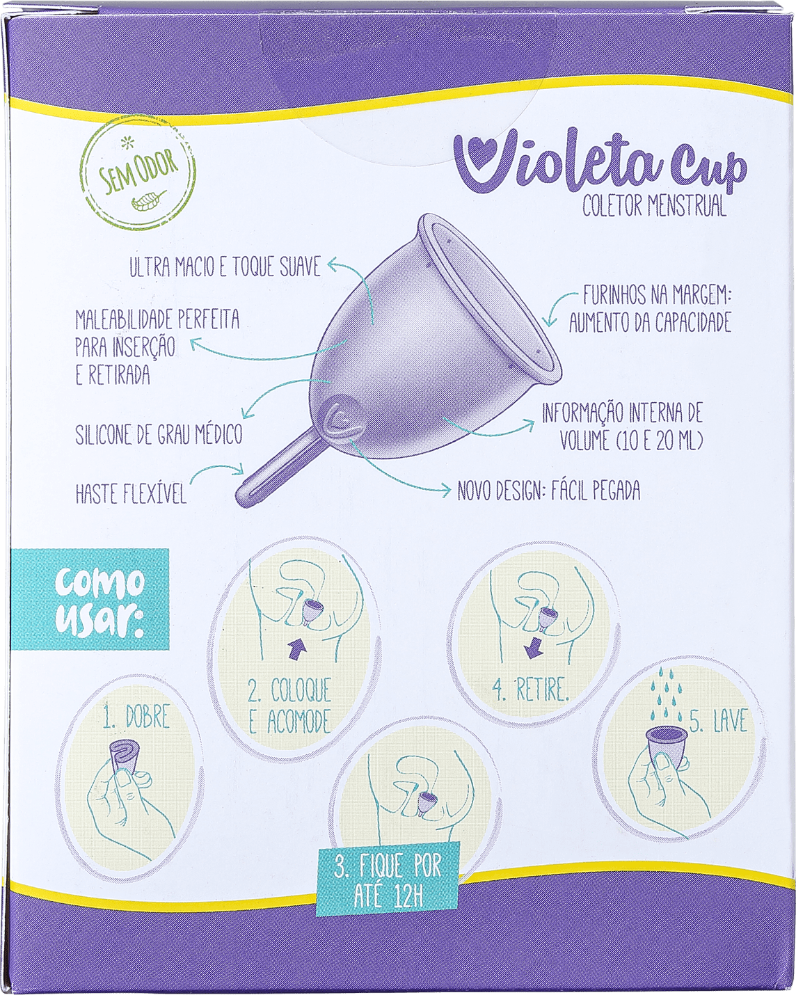 Violeta Cup Tipo B Transparente - Coletor Menstrual 36g
