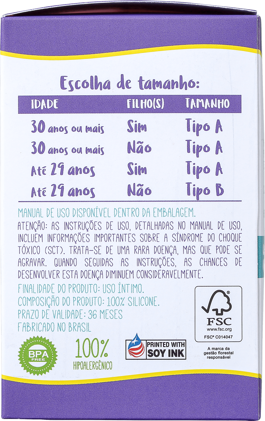 Violeta Cup Tipo A Rosa - Coletor Menstrual 40g