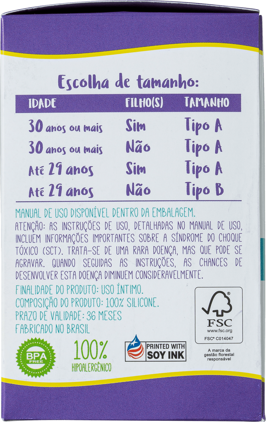 Violeta Cup Tipo B Vermelha - Coletor Menstrual 36g