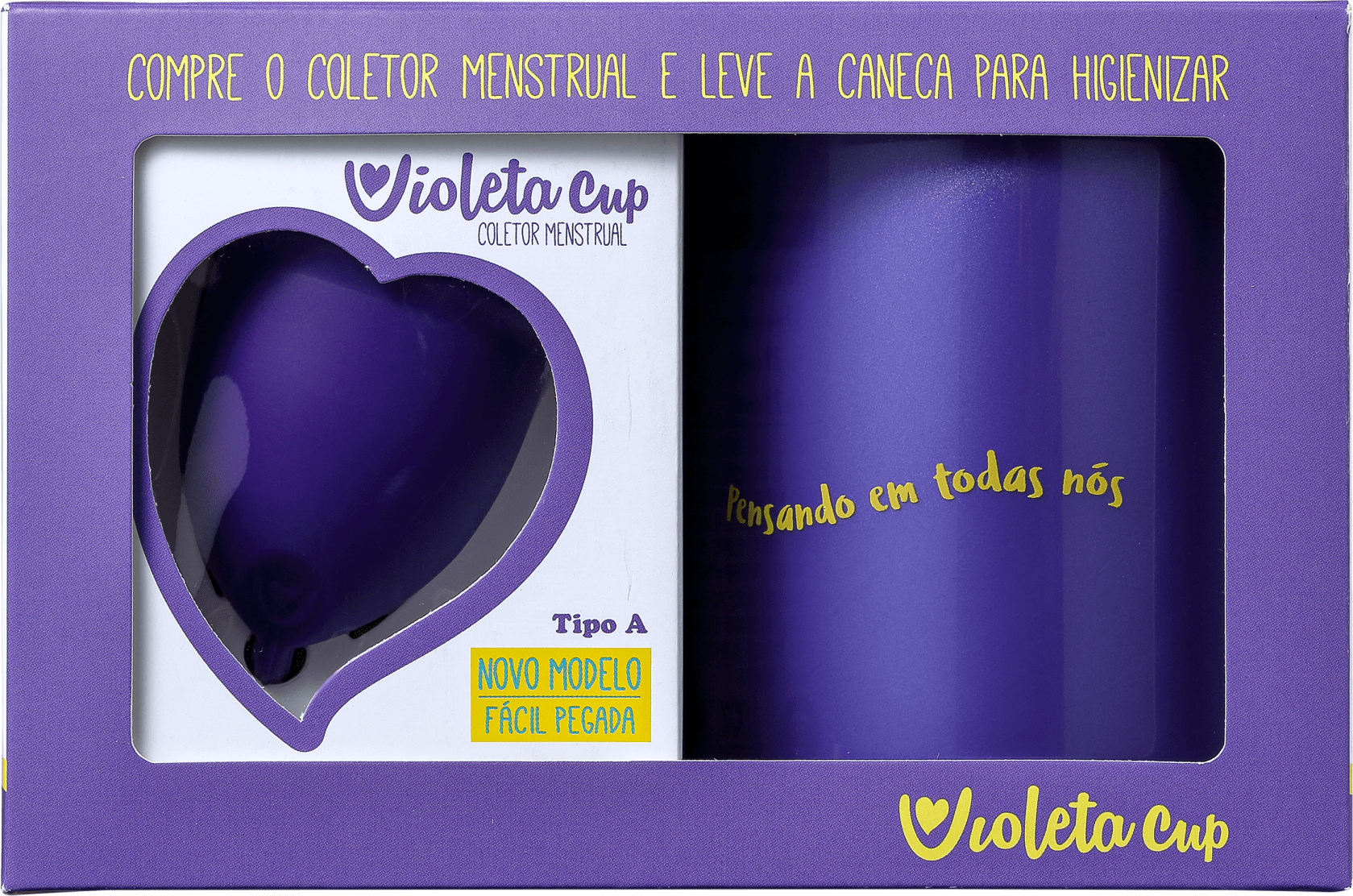 Kit Violeta Cup Tipo A Violeta (2 Produtos)