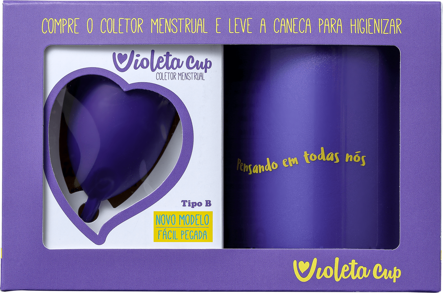 Kit Violeta Cup Tipo B Violeta (2 Produtos)