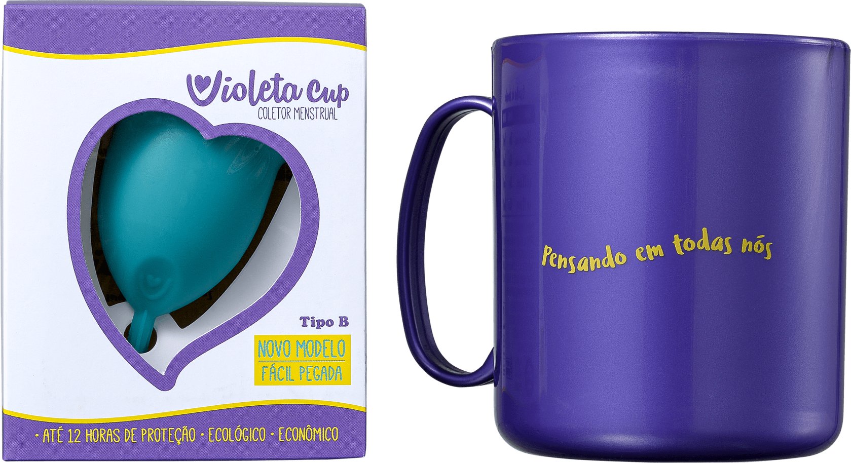 Kit Violeta Cup Tipo B Verde (2 Produtos)