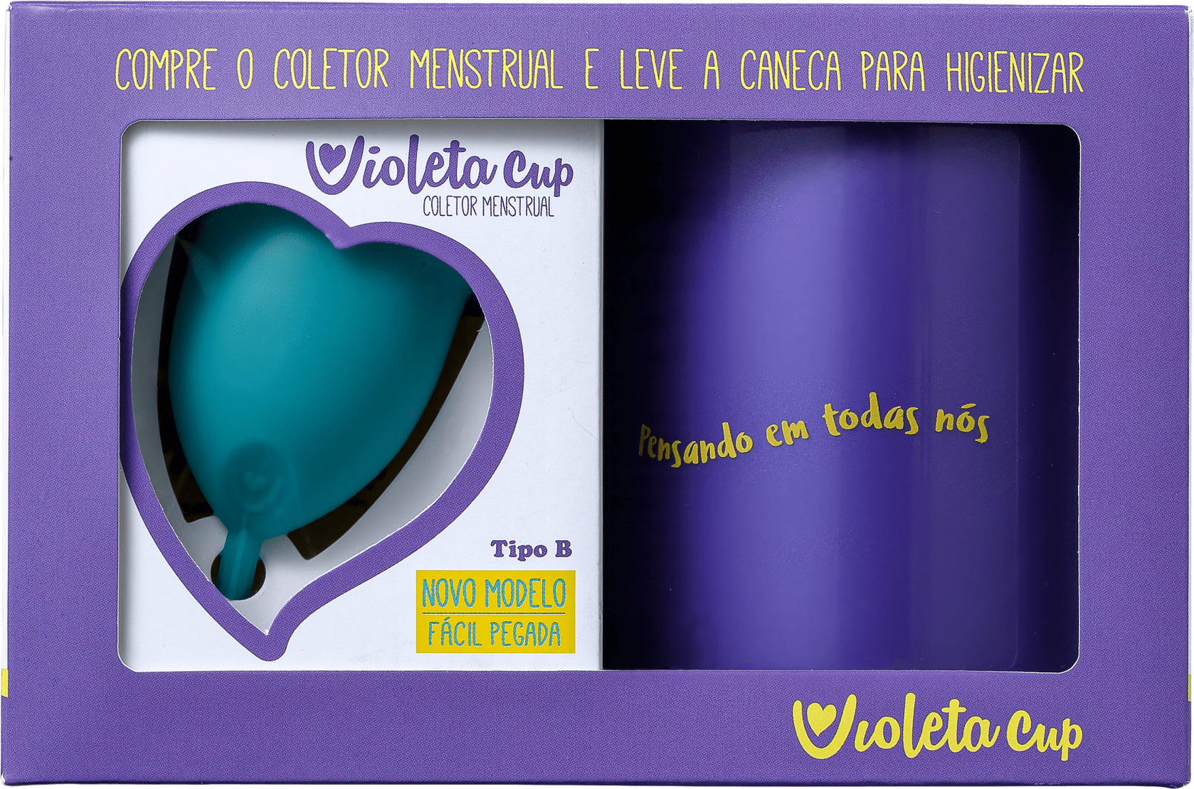 Kit Violeta Cup Tipo B Verde (2 Produtos)