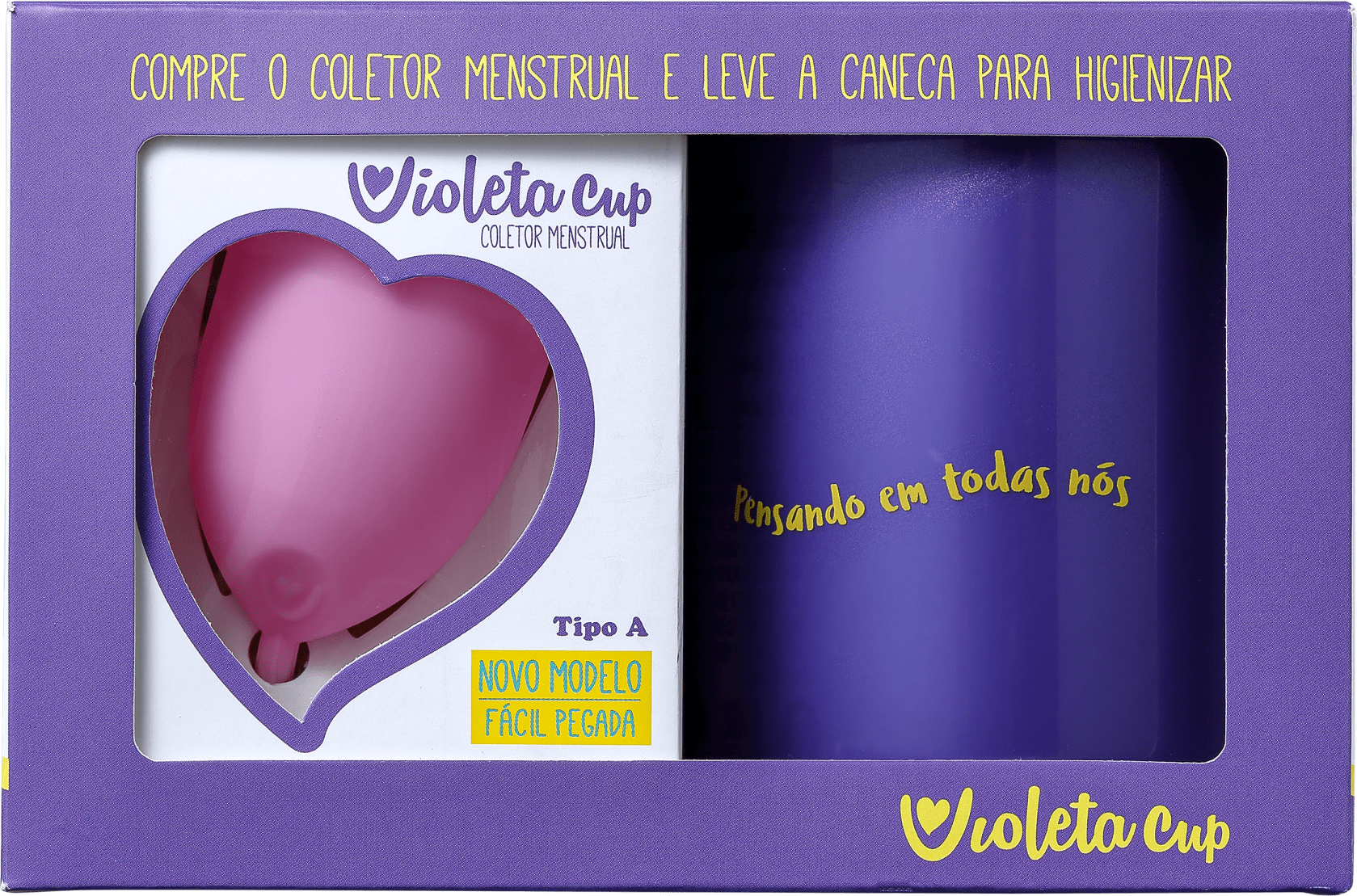 Kit Violeta Cup Tipo A Rosa (2 Produtos)