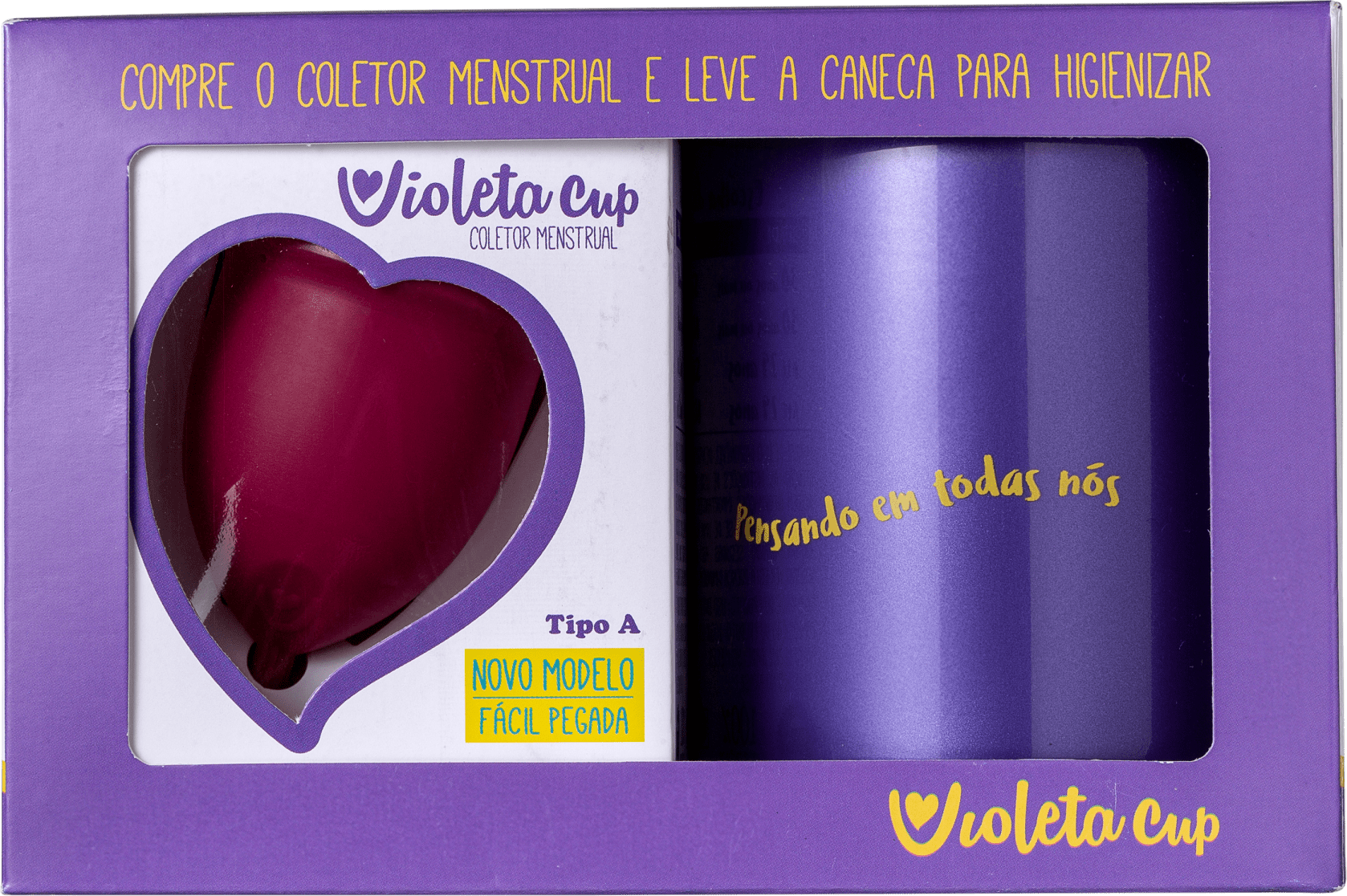 Kit Violeta Cup Tipo A Vermelho (2 Produtos)