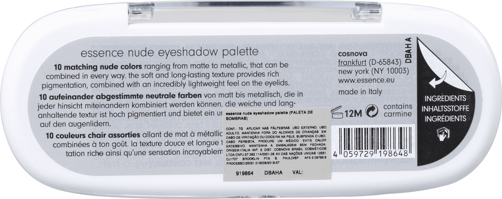 Essence Nude - Paleta de Sombras 7g