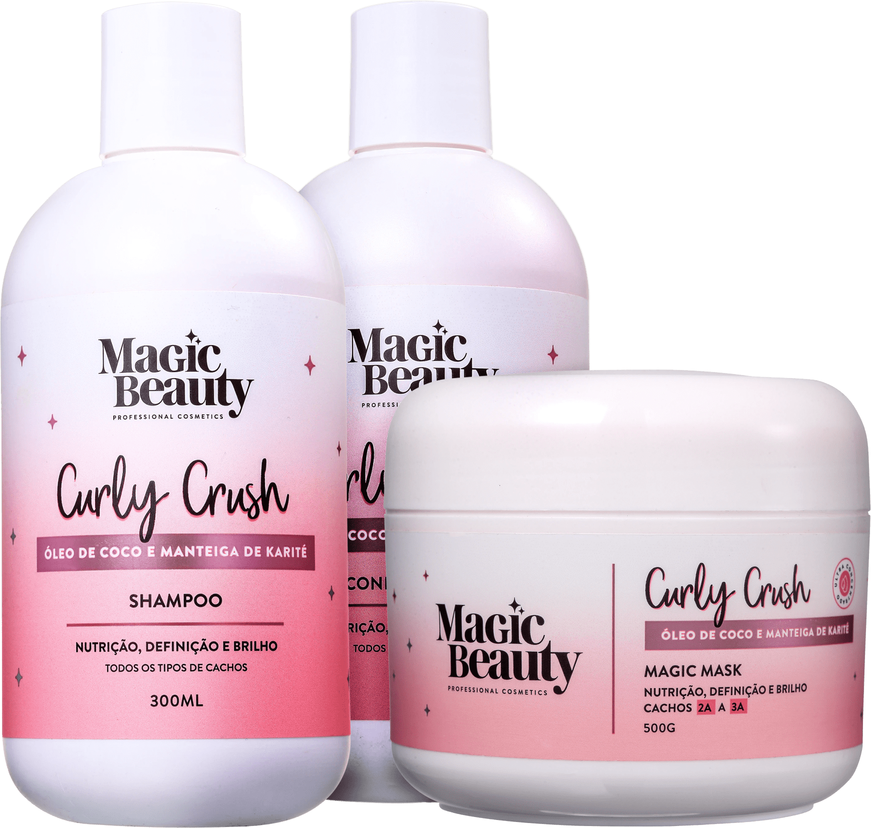 Kit Magic Beauty Curly Crush 2A a 3A Trio (3 Produtos)