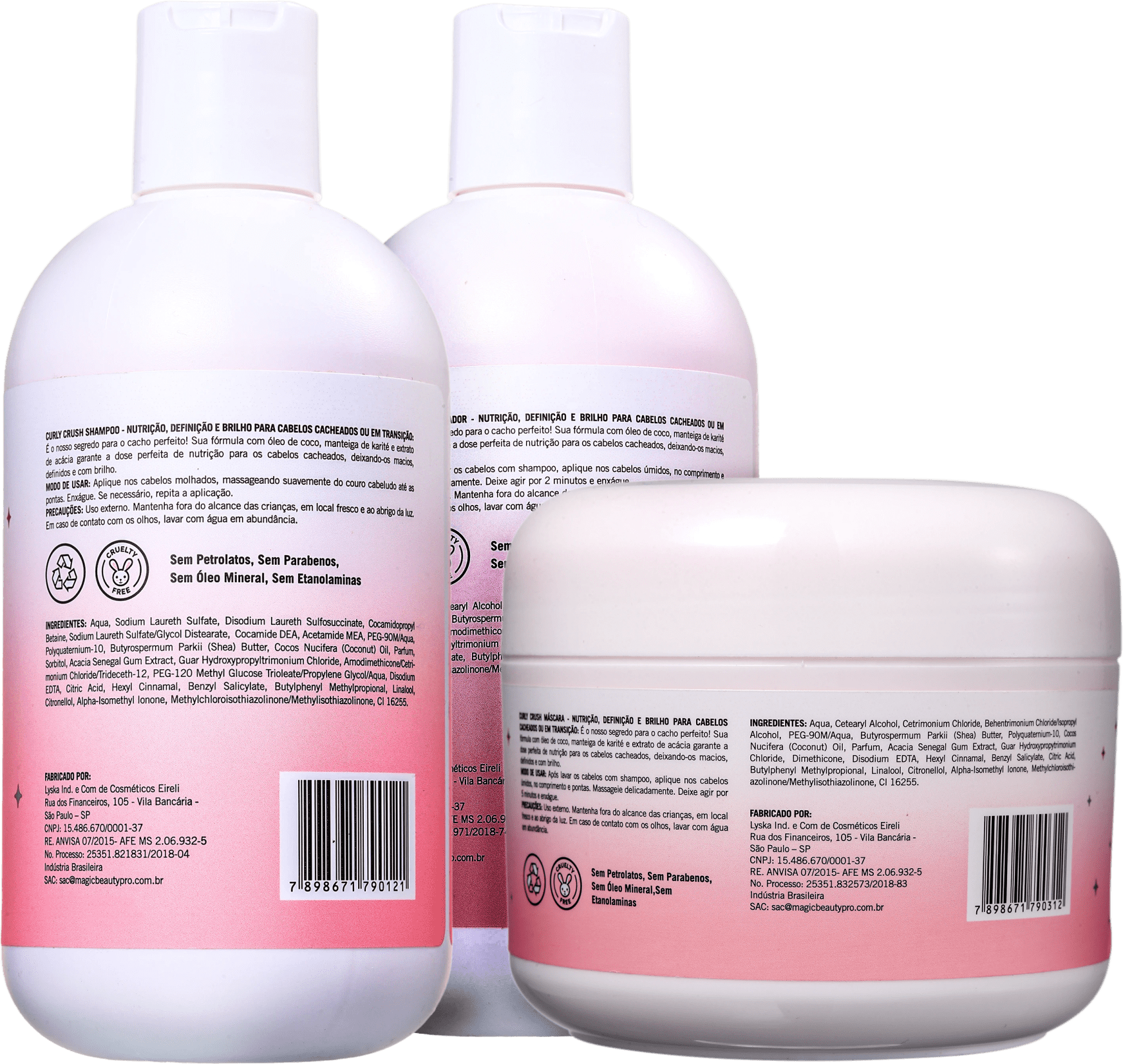 Kit Magic Beauty Curly Crush 2A a 3A Trio (3 Produtos)