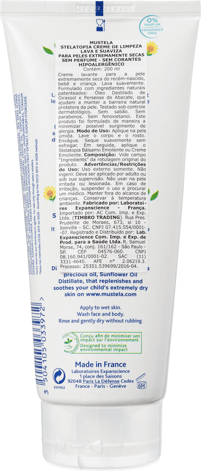 Mustela Stelatopia - Creme de Limpeza 200ml