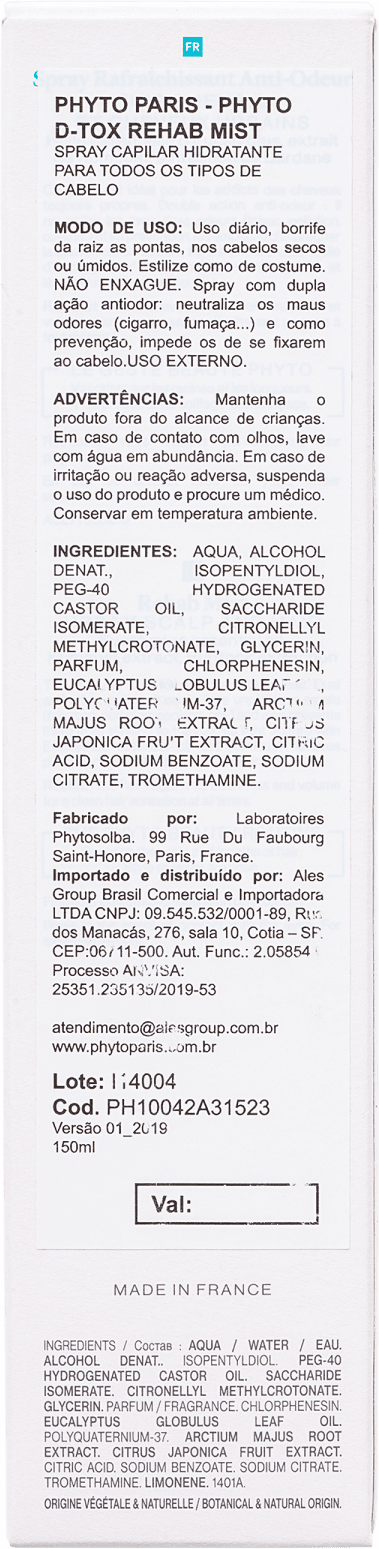 PHYTO Phytodetox - Perfume para Cabelo 150ml