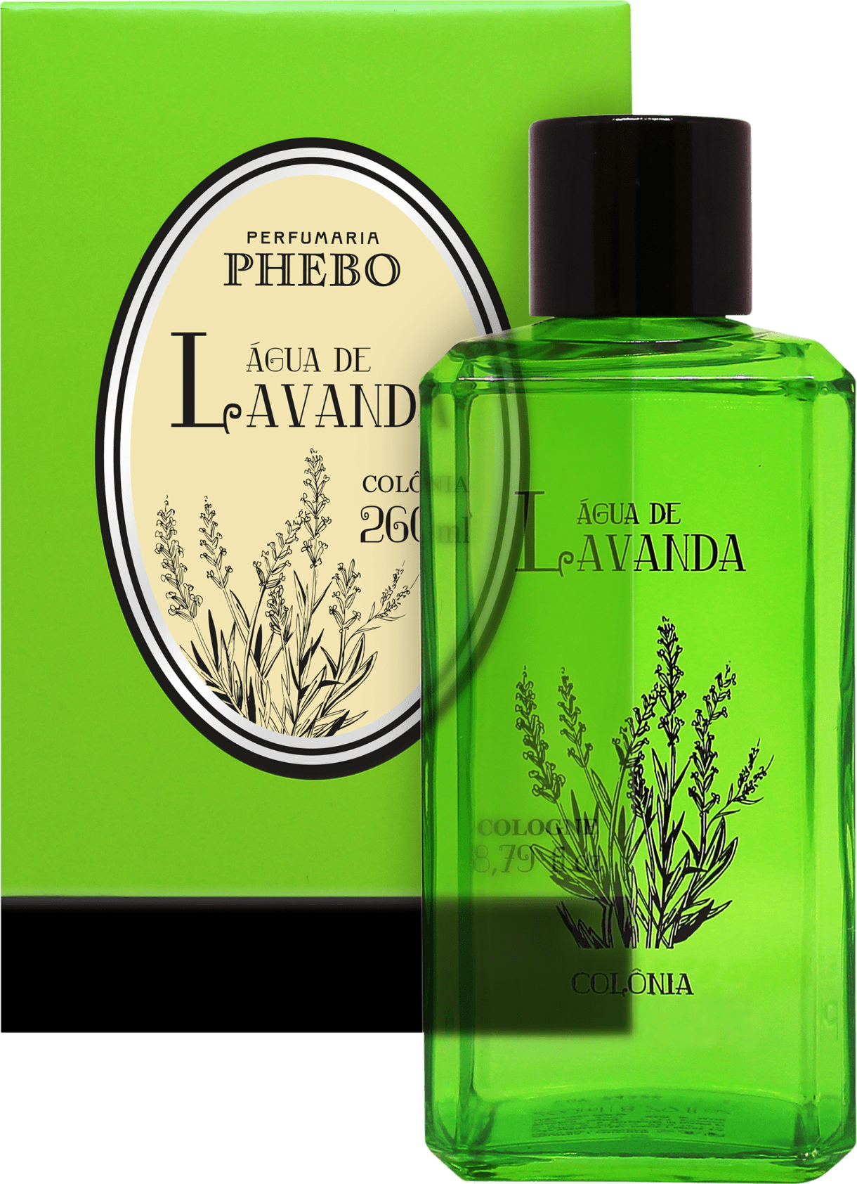Água de Lavanda Phebo Eau de Cologne - Perfume Unissex 260ml