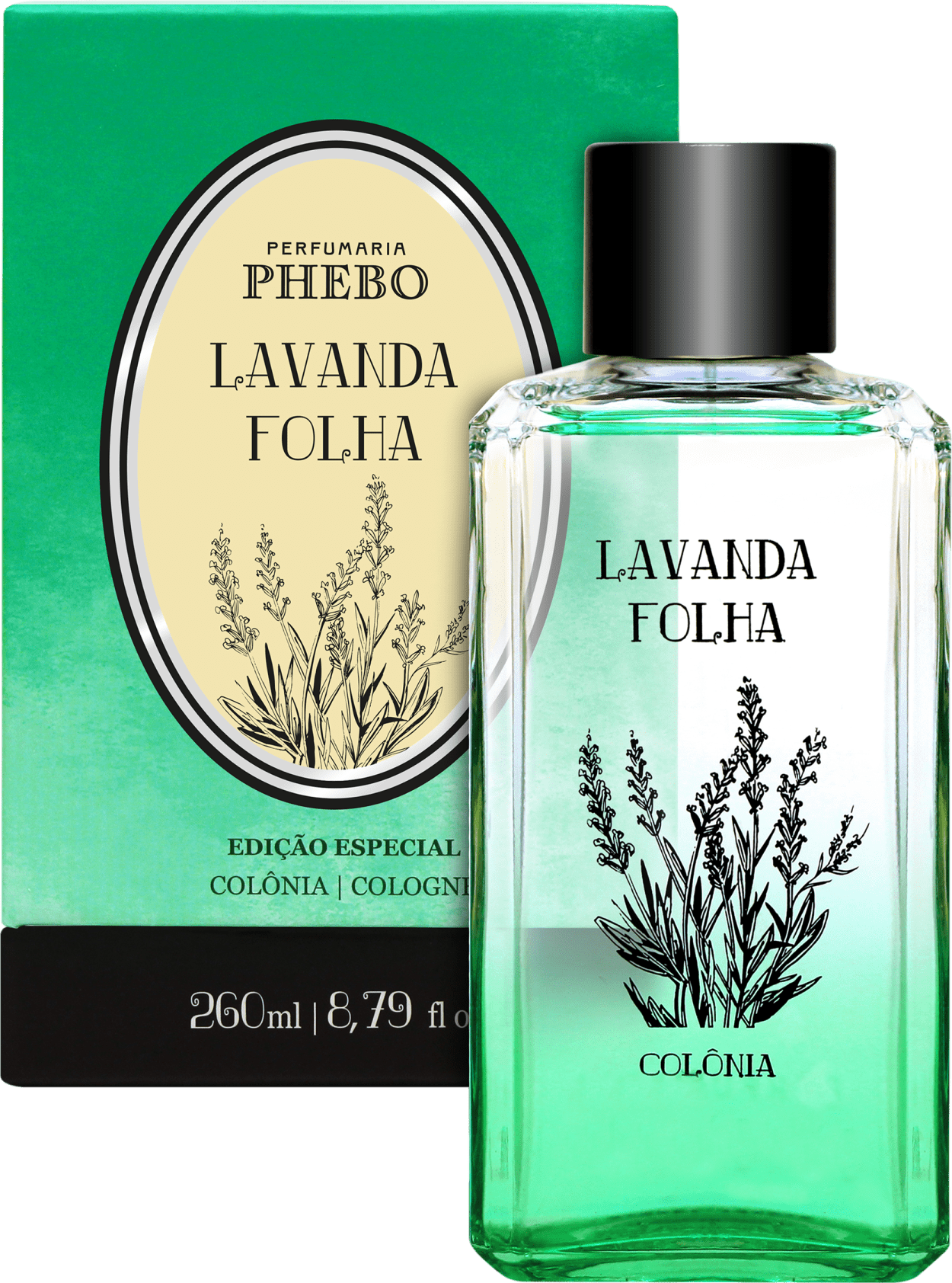 Lavanda Folhas Phebo Eau de Cologne - Perfume Unissex 260ml