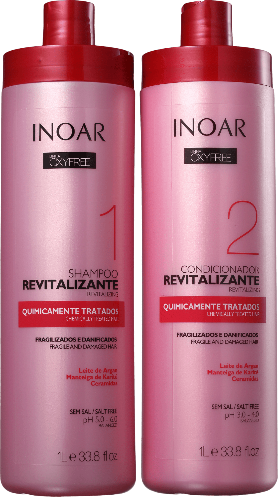 Kit Inoar Oxyfree Quimicamente Tratados Salon Duo (2 Produtos)