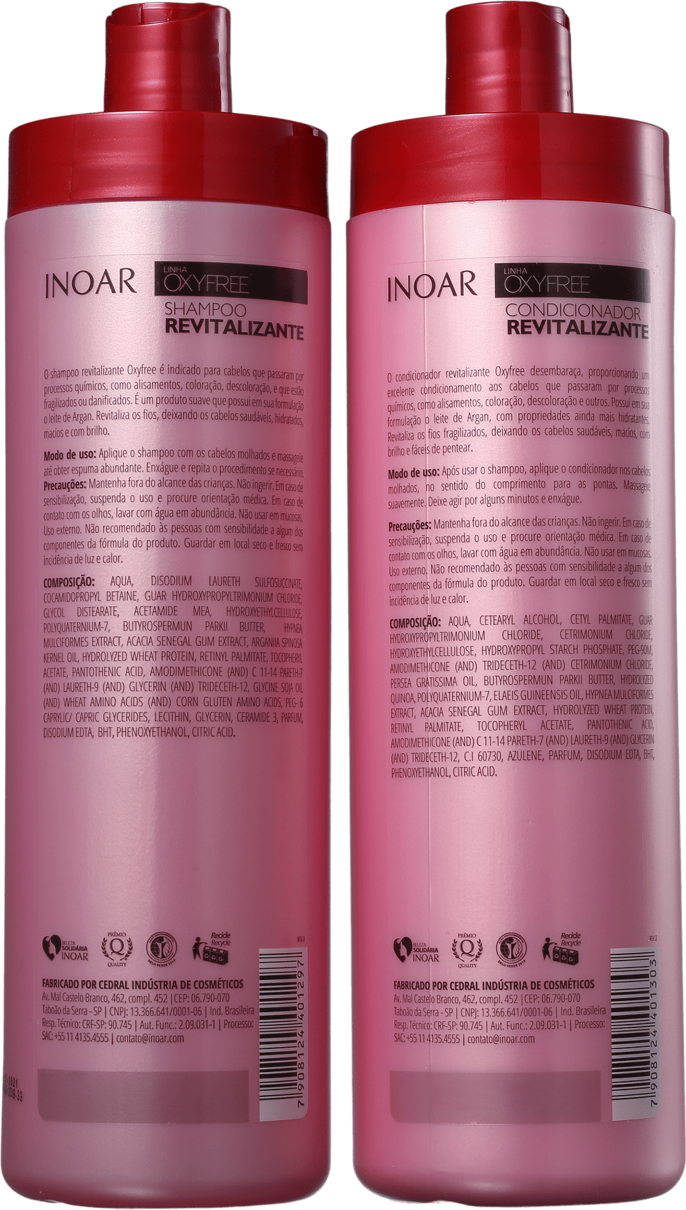 Kit Inoar Oxyfree Quimicamente Tratados Salon Duo (2 Produtos)