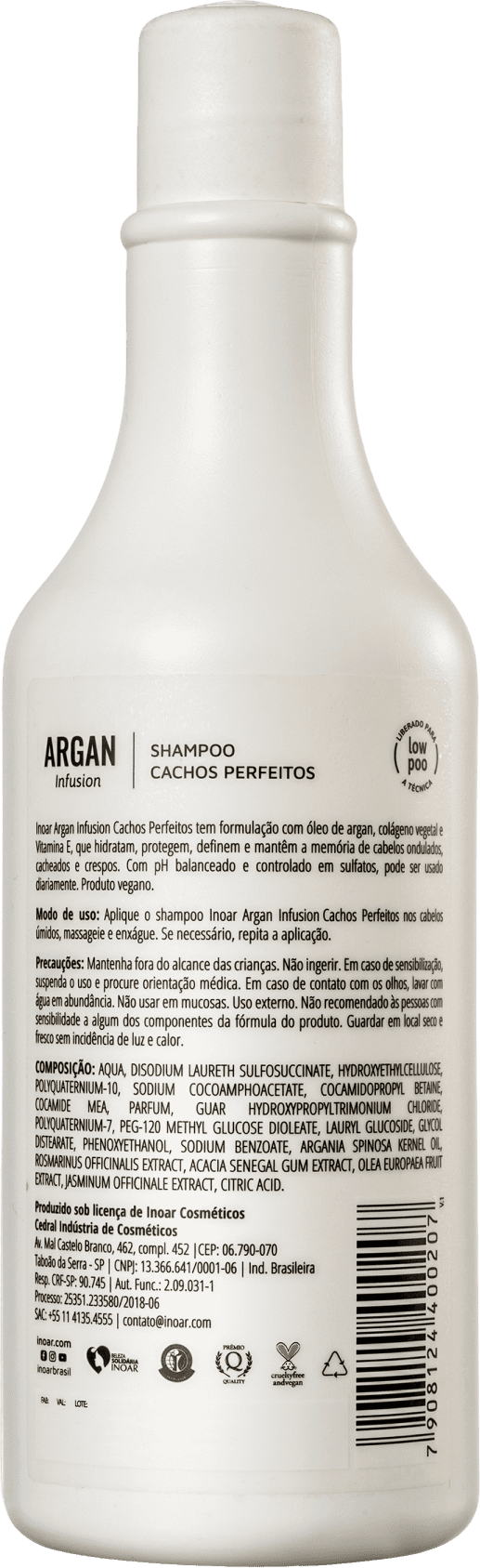 Inoar Argan Infusion Cachos Perfeitos - Shampoo 500ml