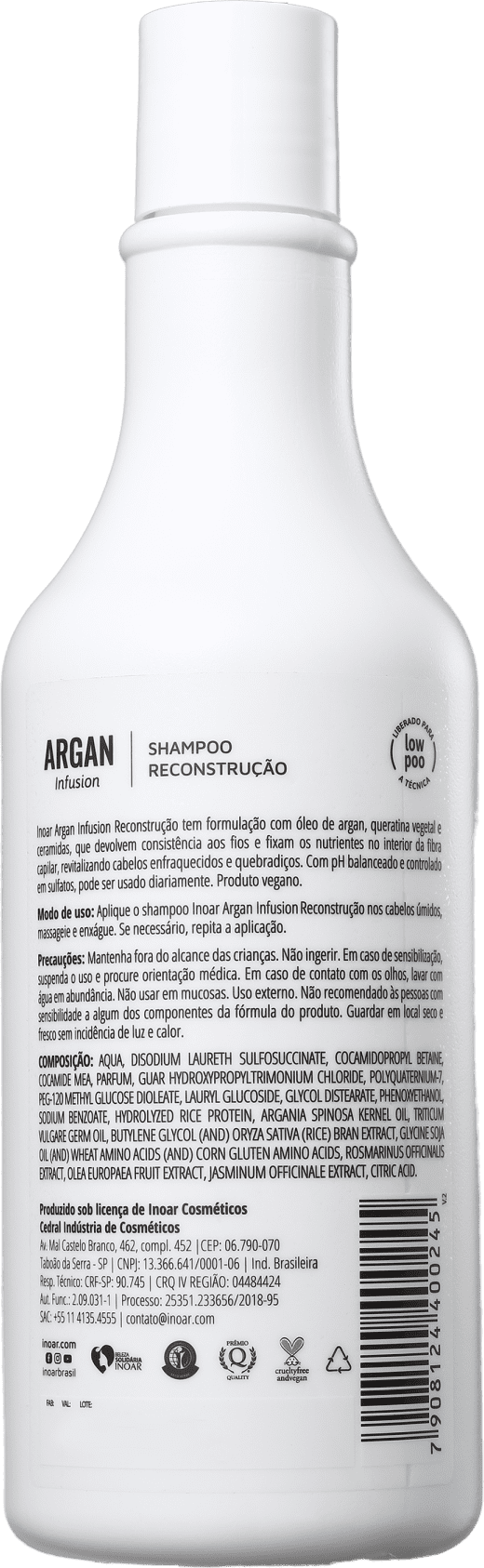 Inoar Argan Infusion Reconstrução - Shampoo 500ml