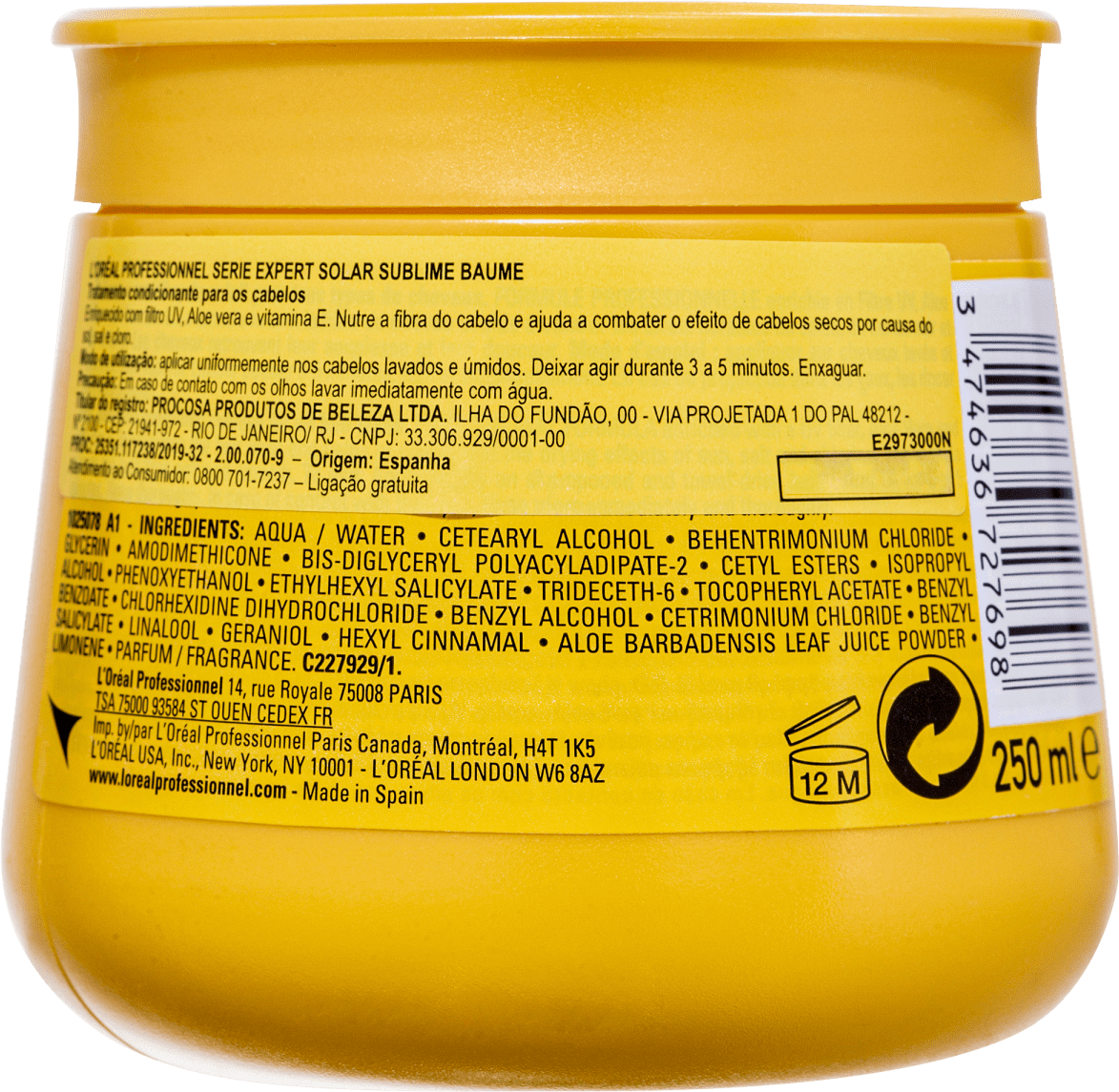 L'Oréal Professionnel Solar Sublime - Máscara Capilar 250ml