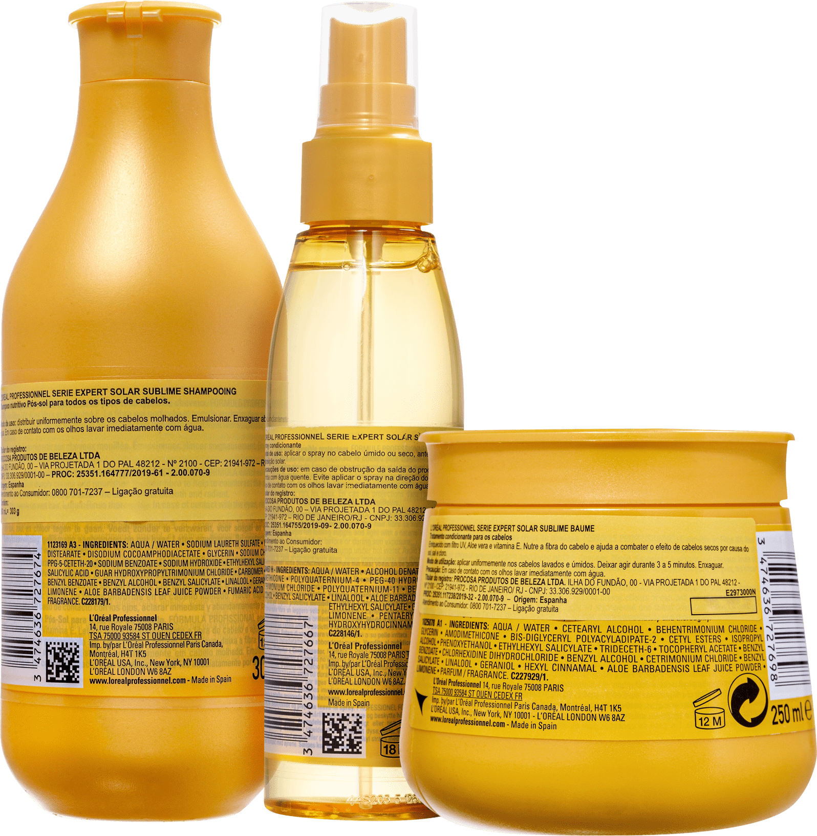 Kit L'Oréal Professionnel Serie Expert Solar Sublime Trio (3 Produtos)