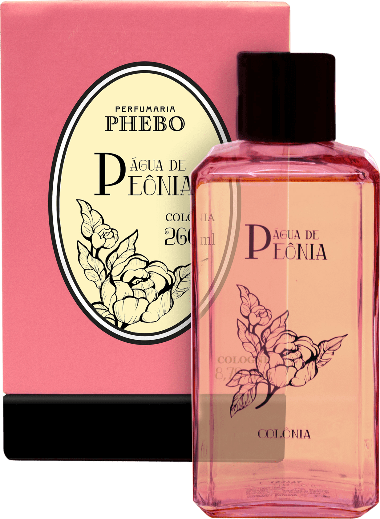 Água de Peônia Phebo Eau de Cologne - Perfume Unissex 260ml