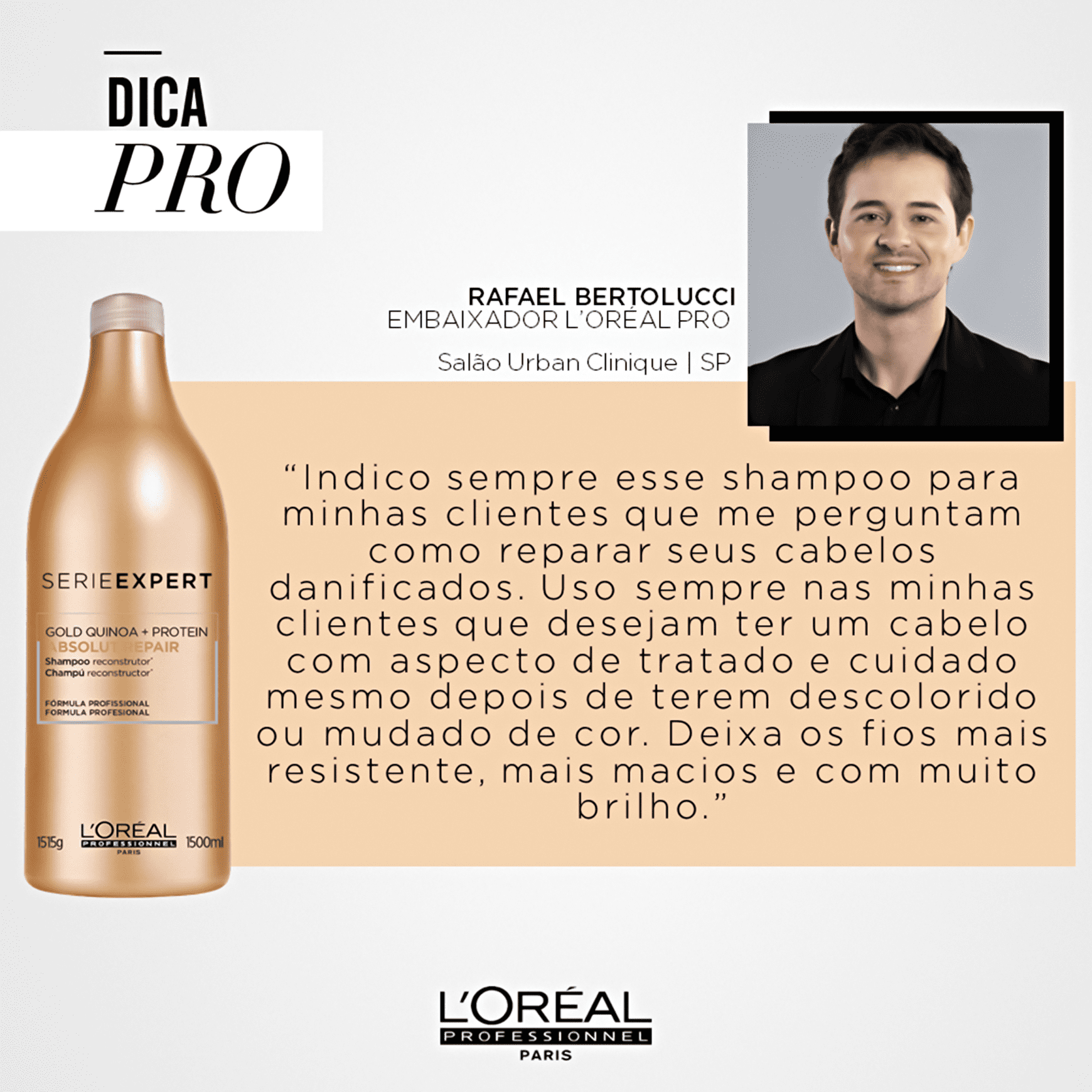 L'Oréal Professionnel Serie Expert Absolut Repair Gold Quinoa + Protein - Shampoo 1500ml