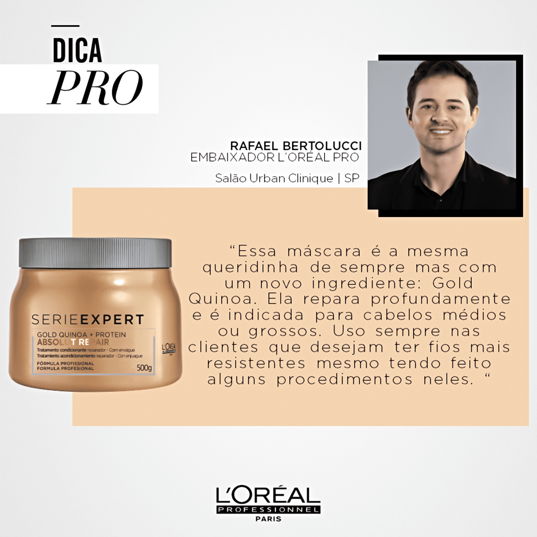 L'Oréal Professionnel Serie Expert Absolut Repair Gold Quinoa + Protein - Máscara Capilar 500g