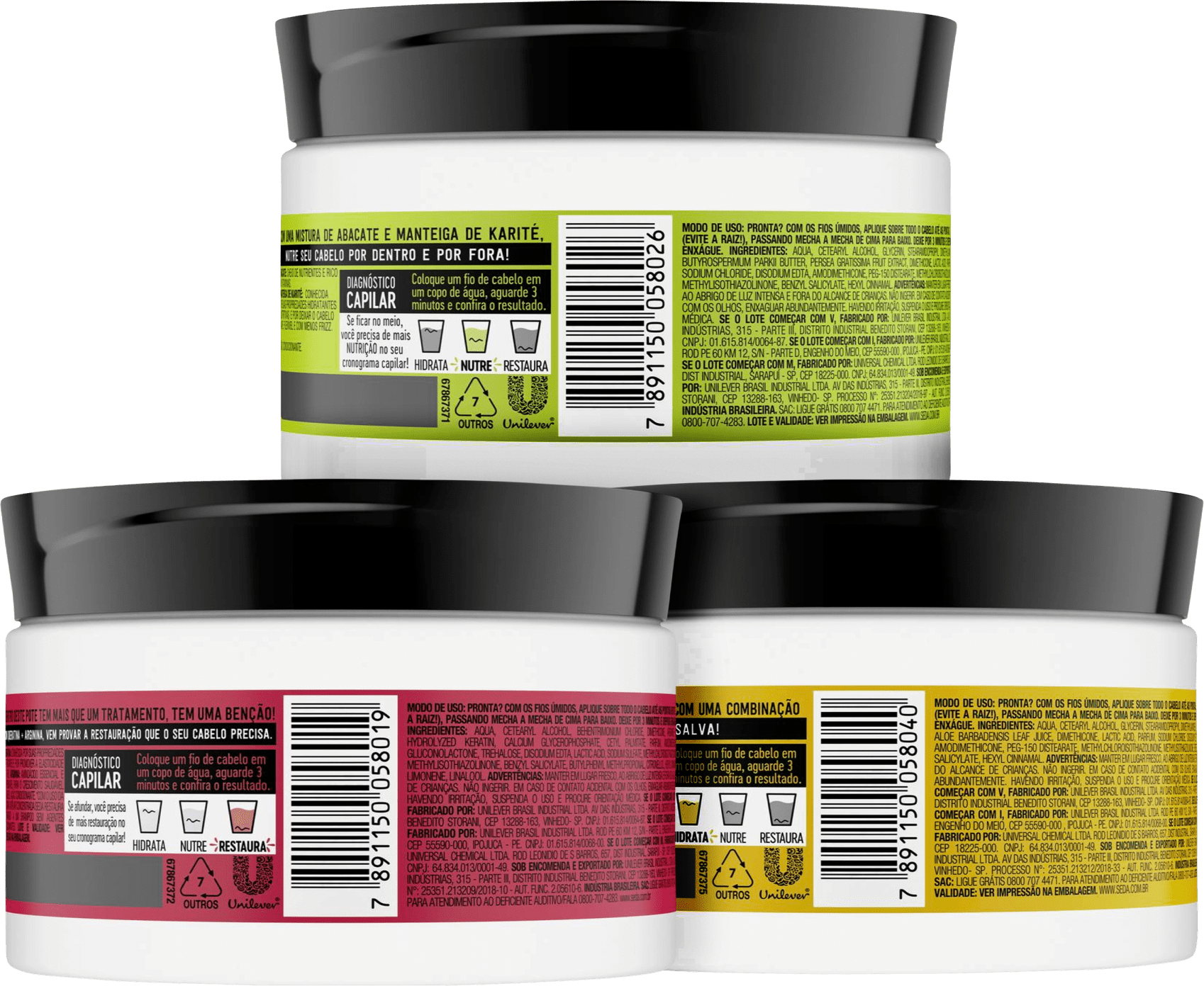 Kit Seda Boom Cronograma Capilar (3 Produtos)