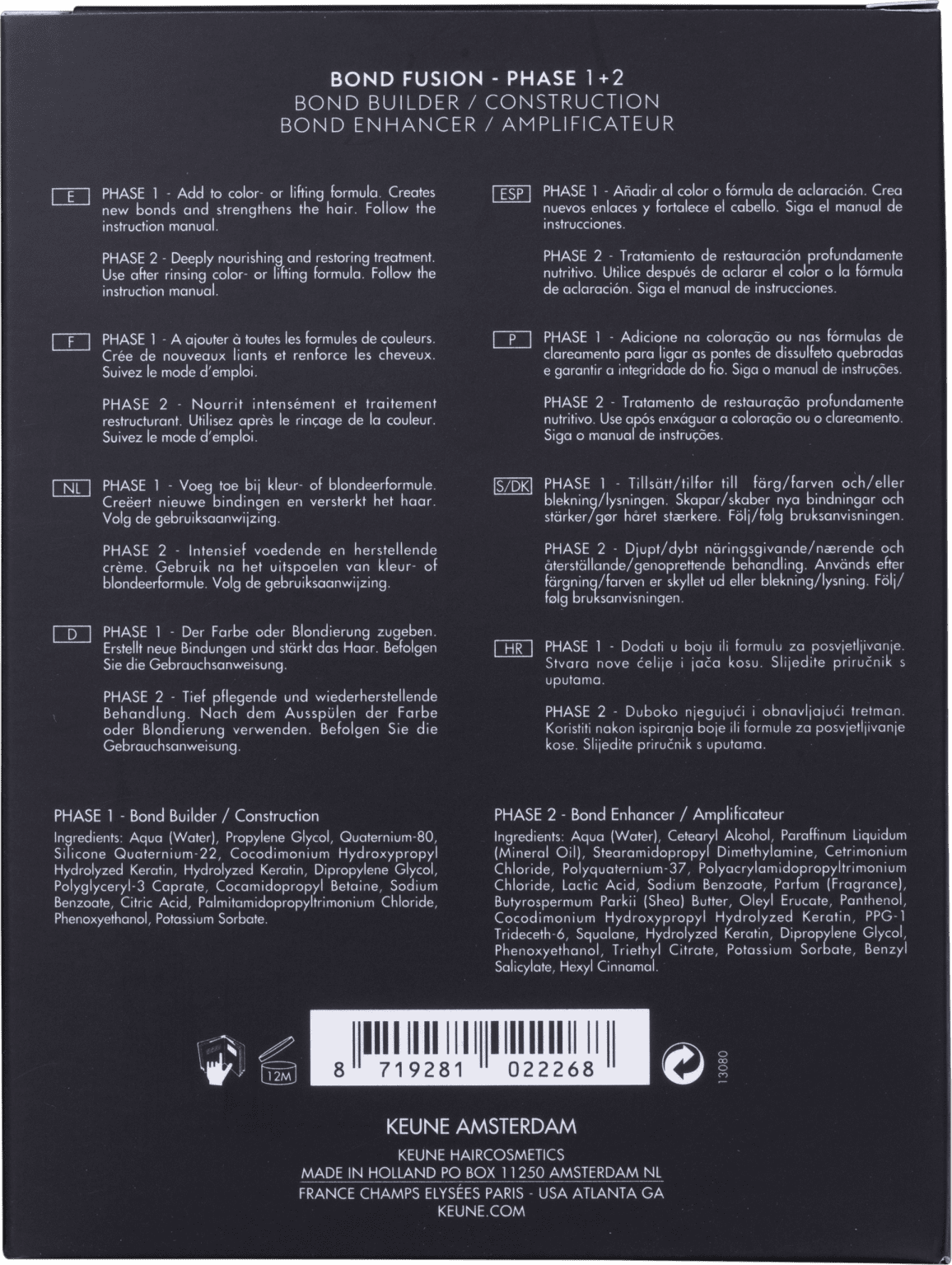 Kit Keune Bond Fushion Phase 1 + 2 (2 Produtos)