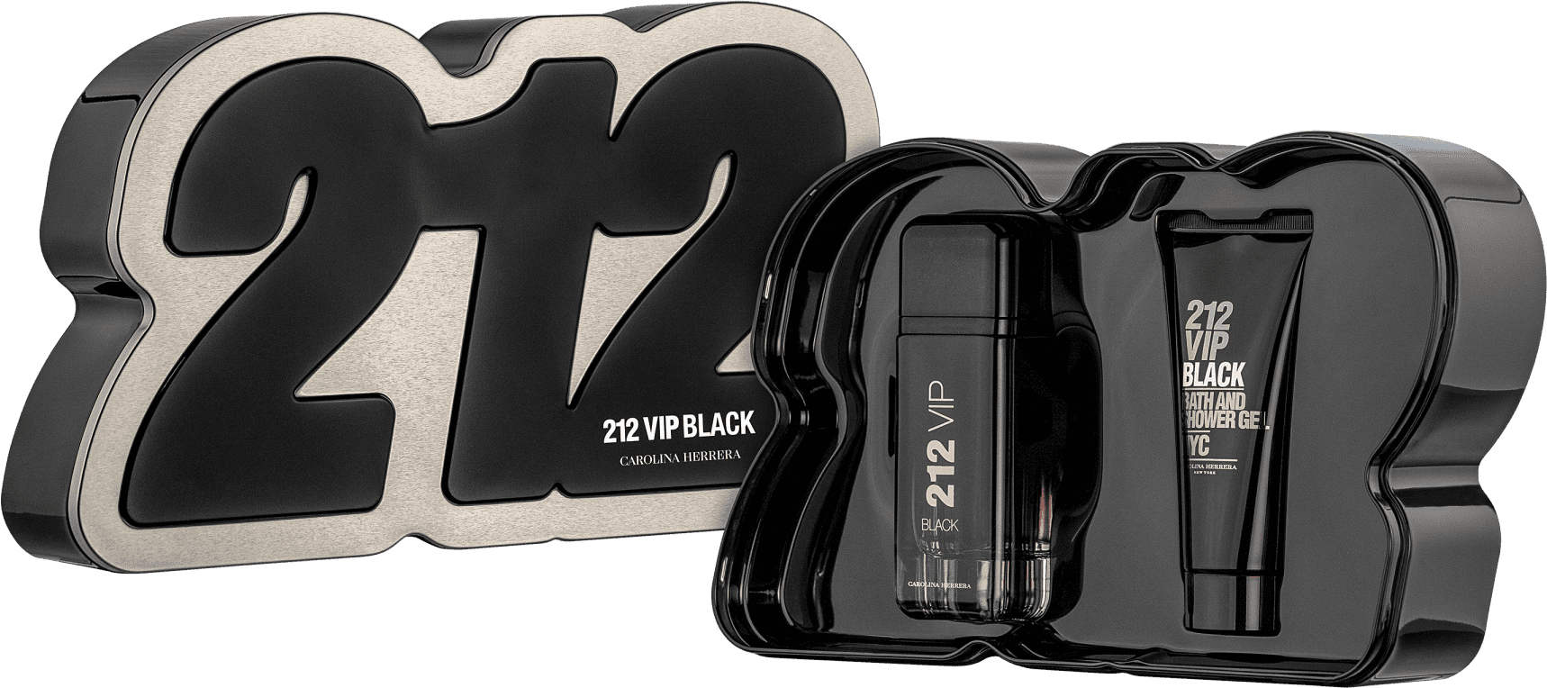 Conjunto 212 VIP Black Box Carolina Herrera Masculino - Eau de Parfum 100ml + Gel de Banho 100ml