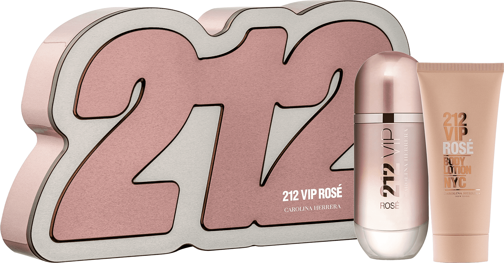 Conjunto 212 VIP Rosé Box Carolina Herrera Feminino - Eau de Parfum 80ml + Loção Corporal 100ml