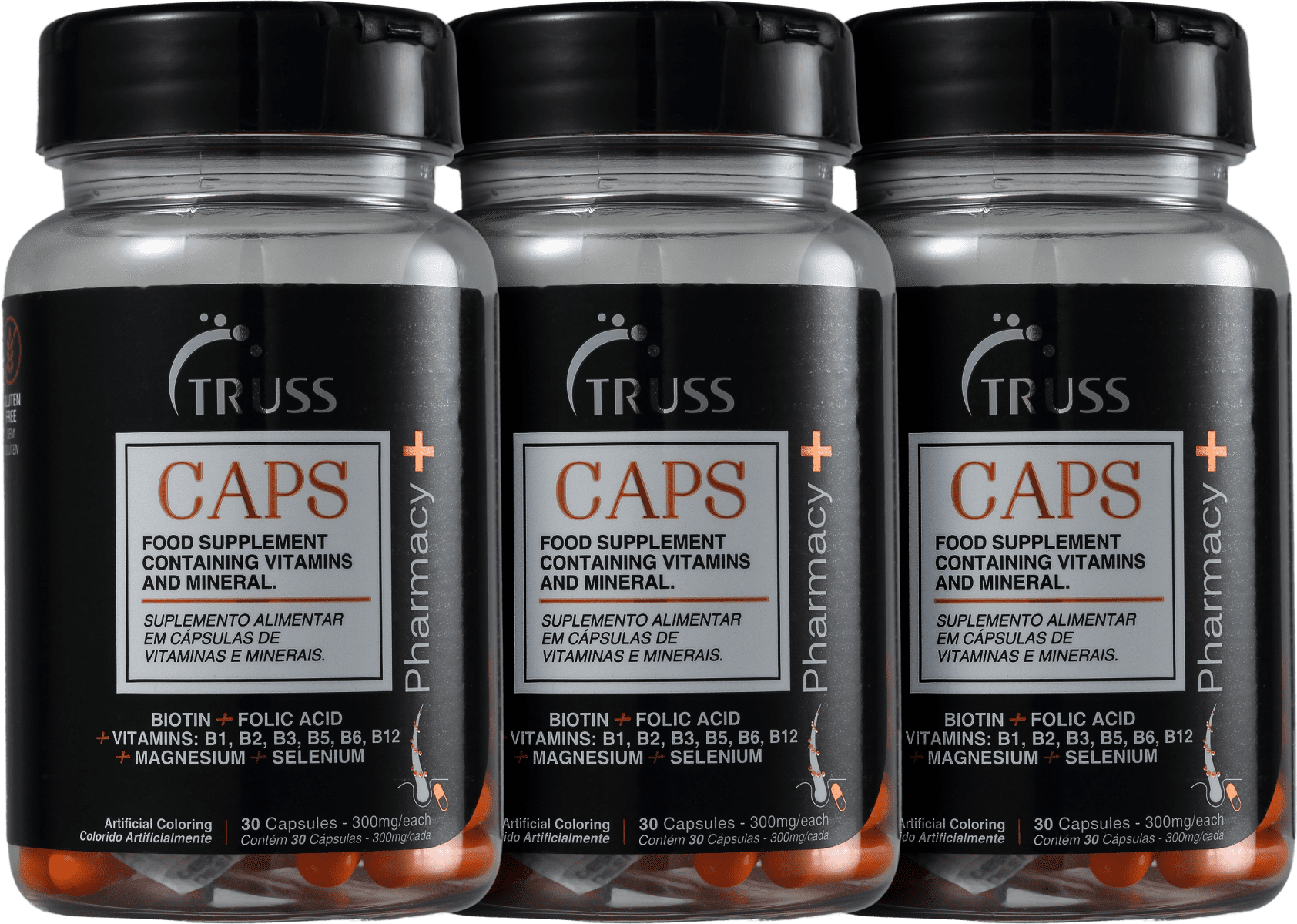 Kit Truss Pharmacy+ Caps Trio (3 Produtos)