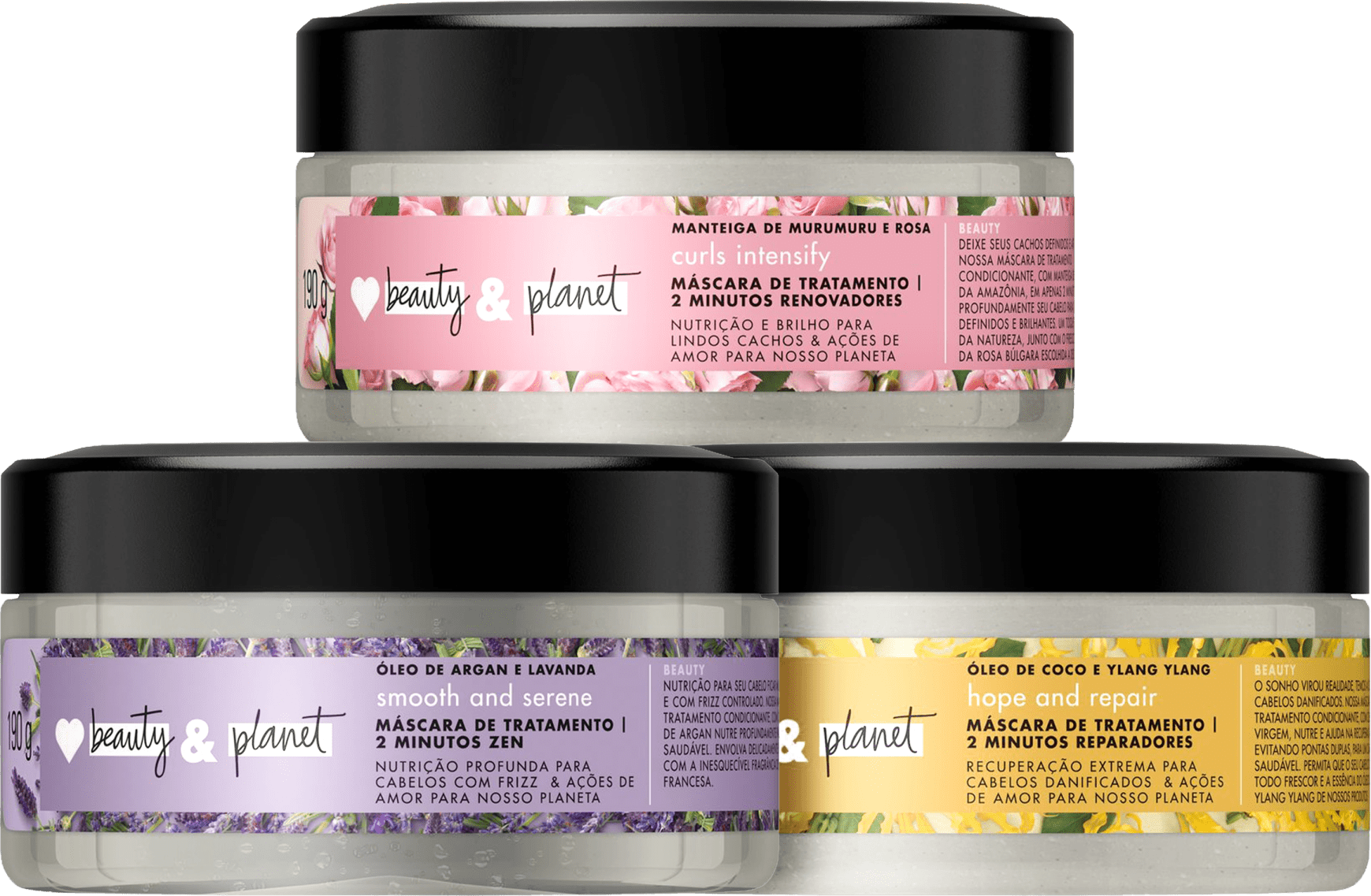 Kit Love Beauty and Planet Cronograma Capilar (3 Produtos)