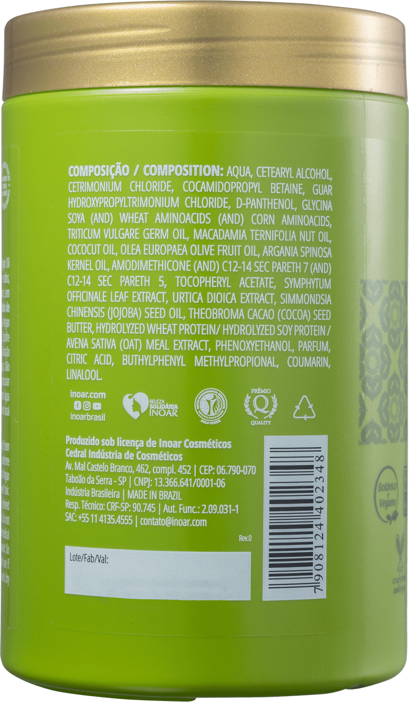 Inoar Argan Oil System - Creme para Pentear 1000g