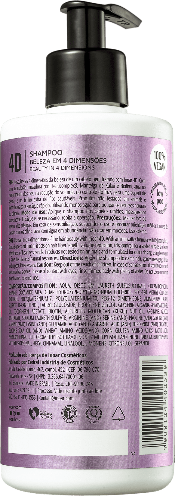 Inoar 4D - Shampoo 400ml