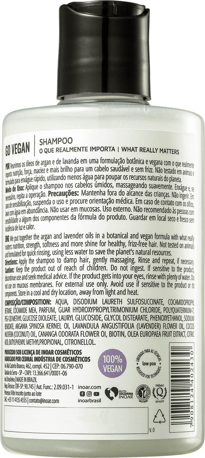 Inoar Go Vegan Antifrizz - Shampoo 300ml