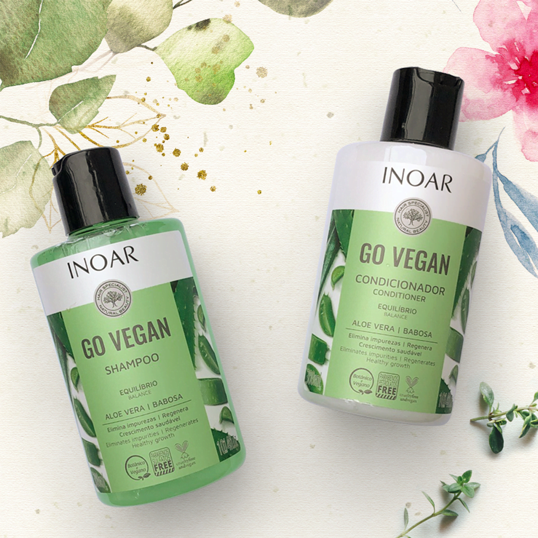 Shampoo Inoar Go Vegan Hidratação 300ml - Destro