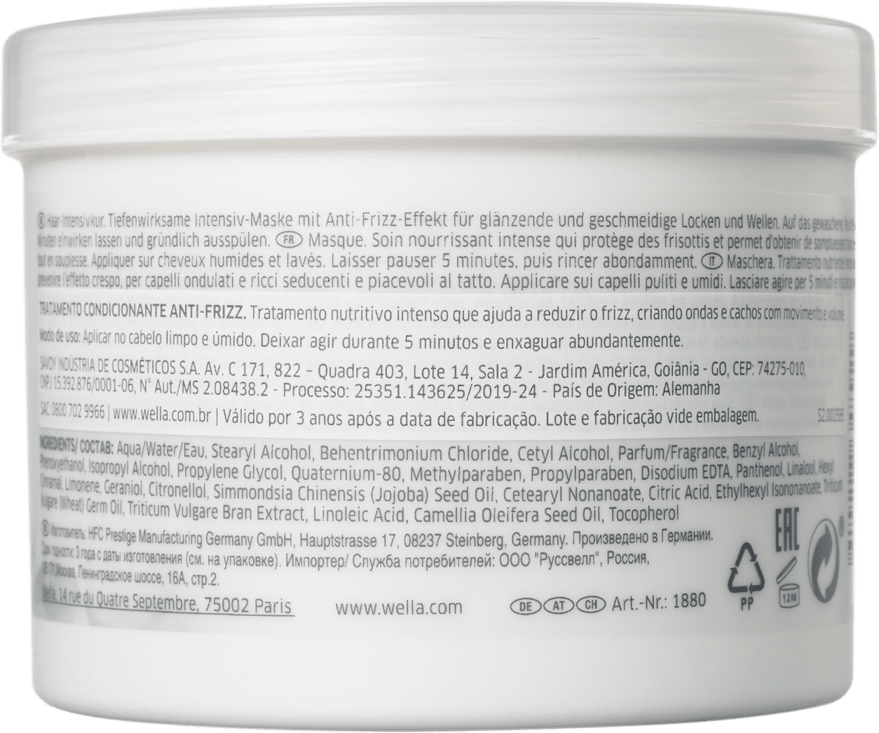 Wella Professionals Nutricurls - Máscara de Nutrição 500ml